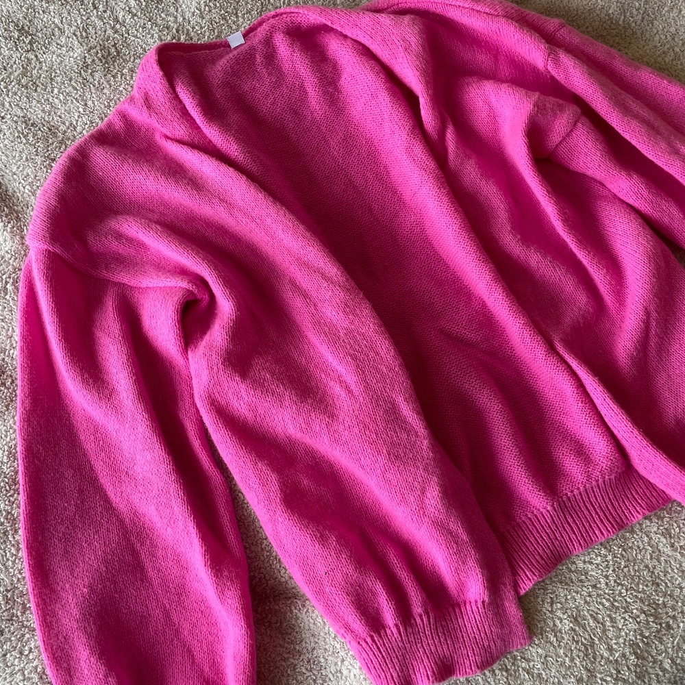 Pink Plush Cardigan - XXL